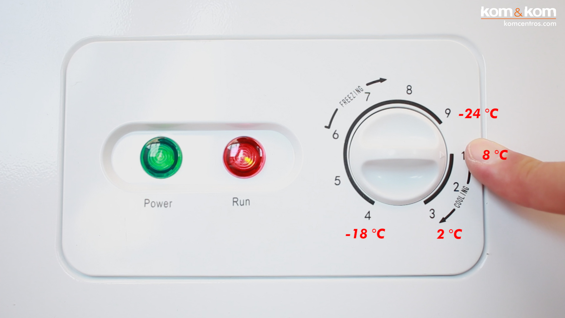 Panel de control de temperatura de congelaror horizontal EAS Electric